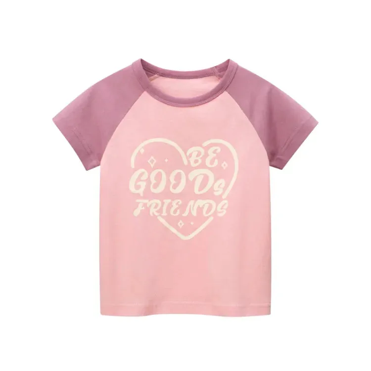 2023 Summer Children Short Sleeve T-shirts For Girl Printed Bear Baby Girl Top 2-8 Years Baby Girl T Shirts Toddler Girl Clothes