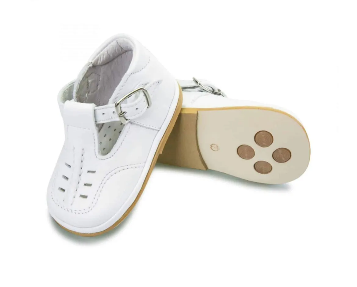 749 Louis White Leather Shoe Borboleta