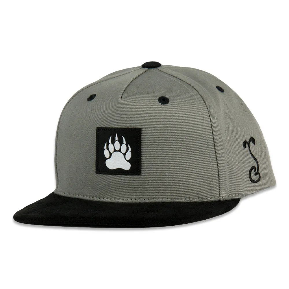 Bear Paw Gray Kids Snapback Hat