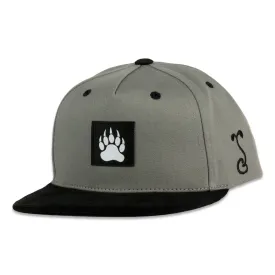 Bear Paw Gray Kids Snapback Hat