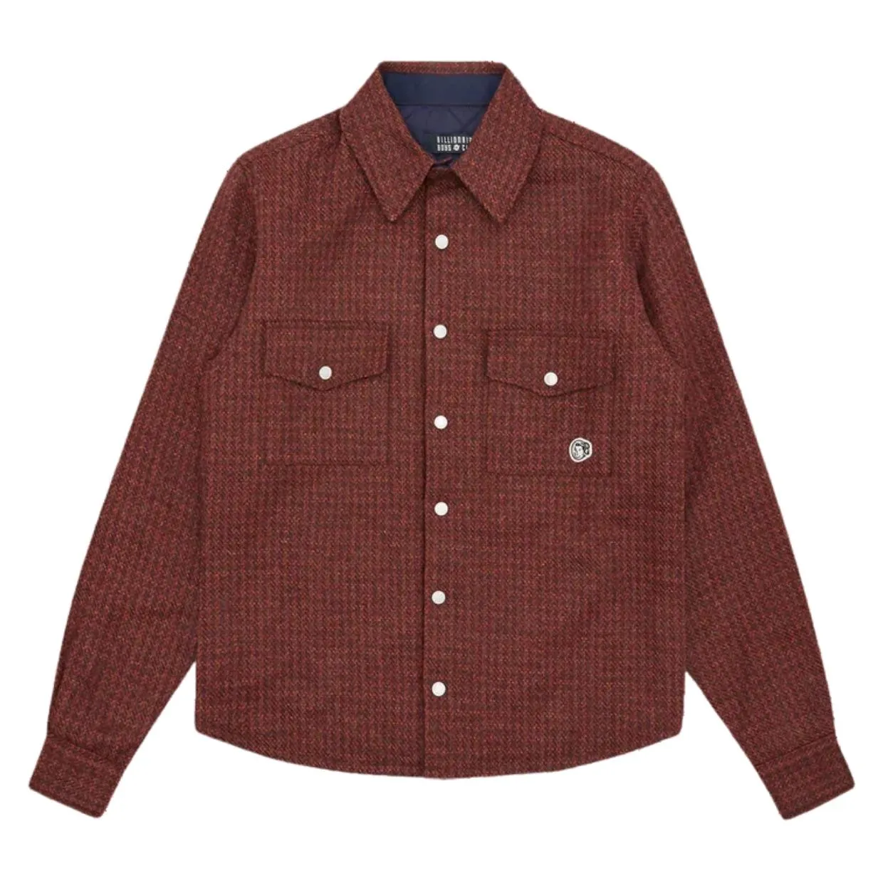 Billionaire Boys Club Boys Arch Logo Check Burgundy Overshirt