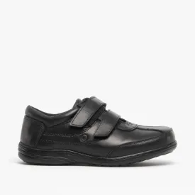 BILLY Boys Leather School Shoes Black