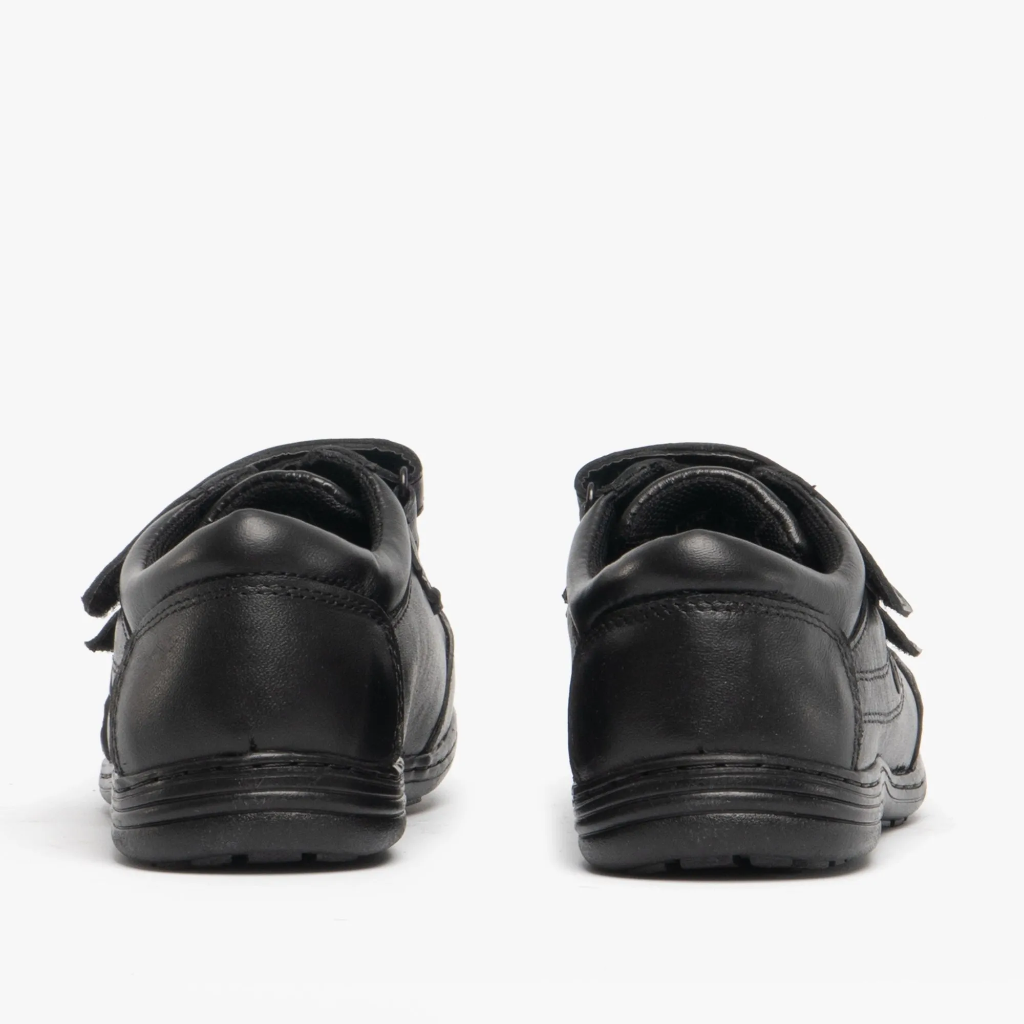 BILLY Boys Leather School Shoes Black