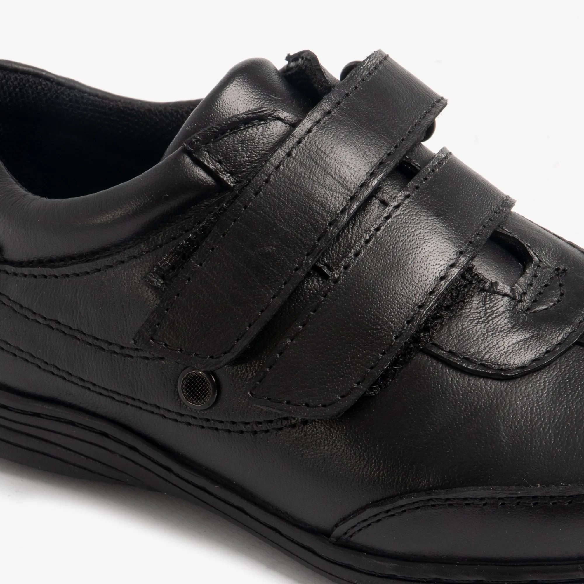 BILLY Boys Leather School Shoes Black