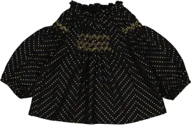 Black with Gold Dots Baby Tunic