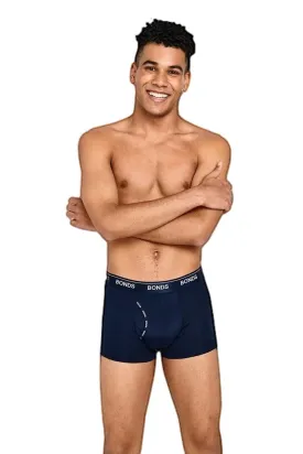 Bonds Microfibre Guyfront Trunk Mens Underwear Trunks Navy