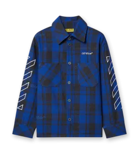 Bookish Diag Flannel Shirt Blue