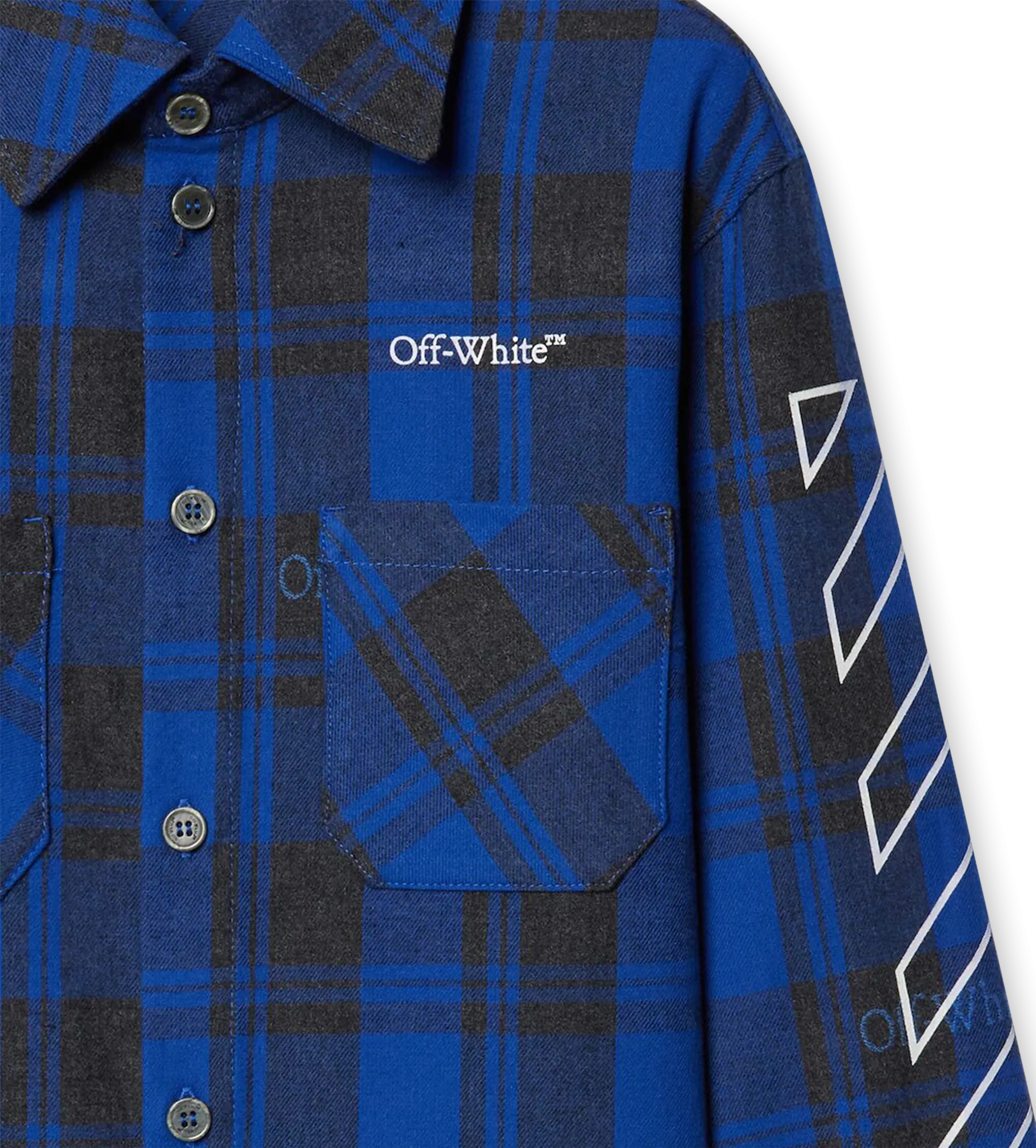 Bookish Diag Flannel Shirt Blue