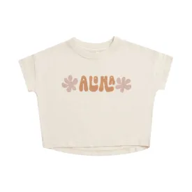 Boxy Tee - Aloha - Natural - FINAL SALE