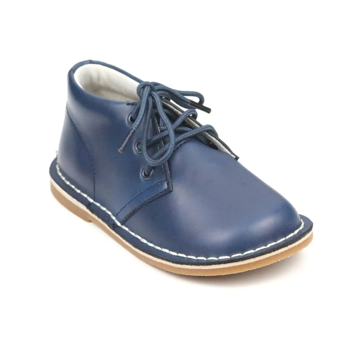 Boys Logan Waxed Leather Lace Up Shoes