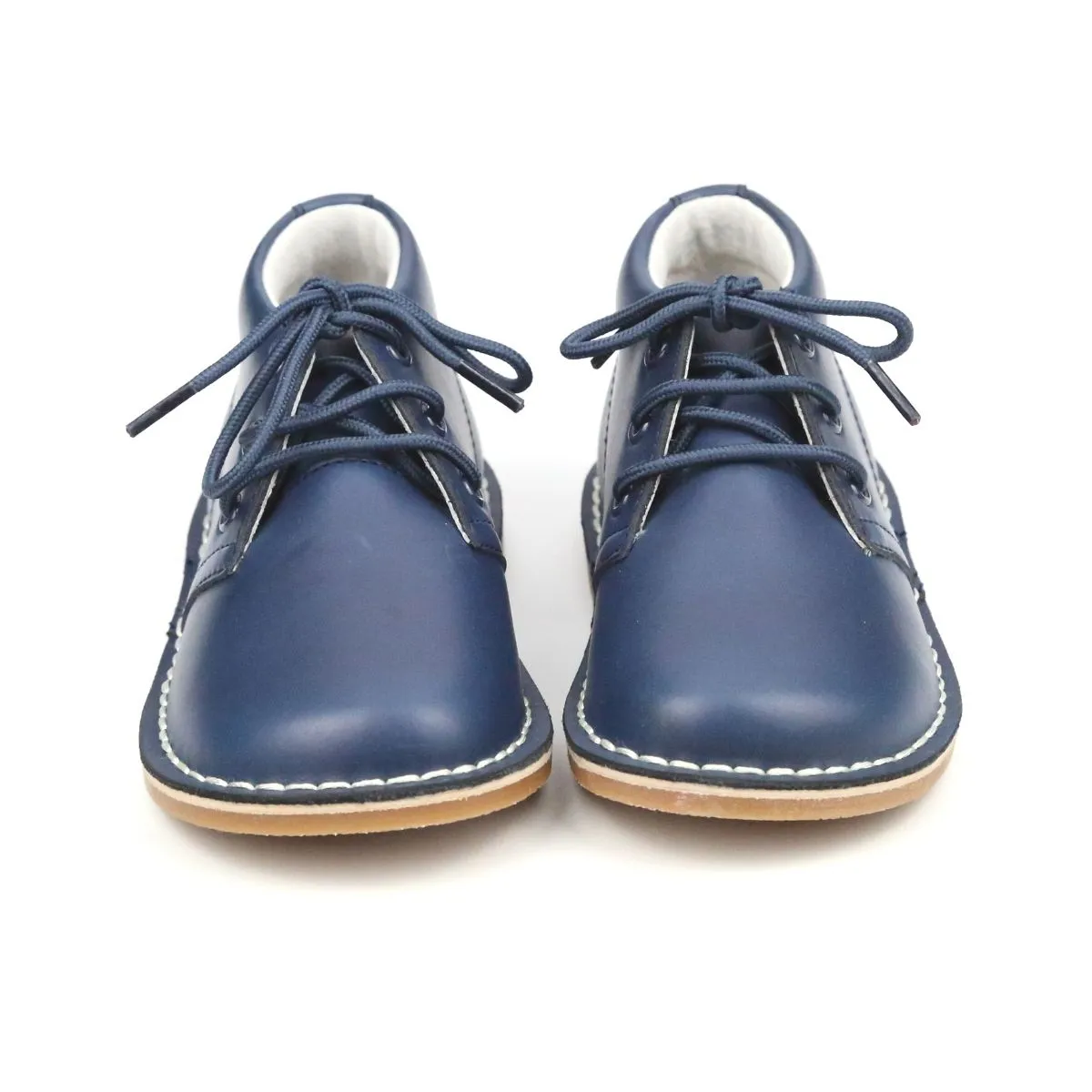 Boys Logan Waxed Leather Lace Up Shoes