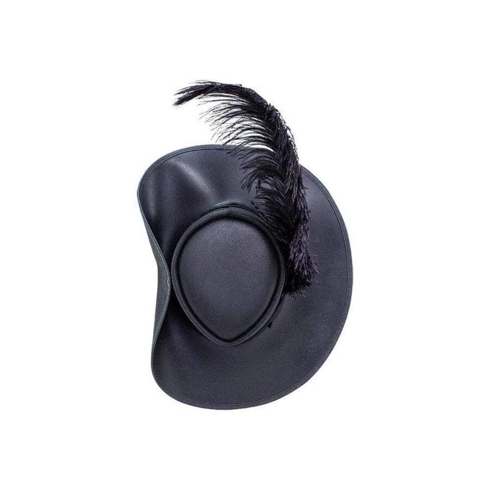 Cavalier Feather | Womens Renaissance Fair Leather Hat