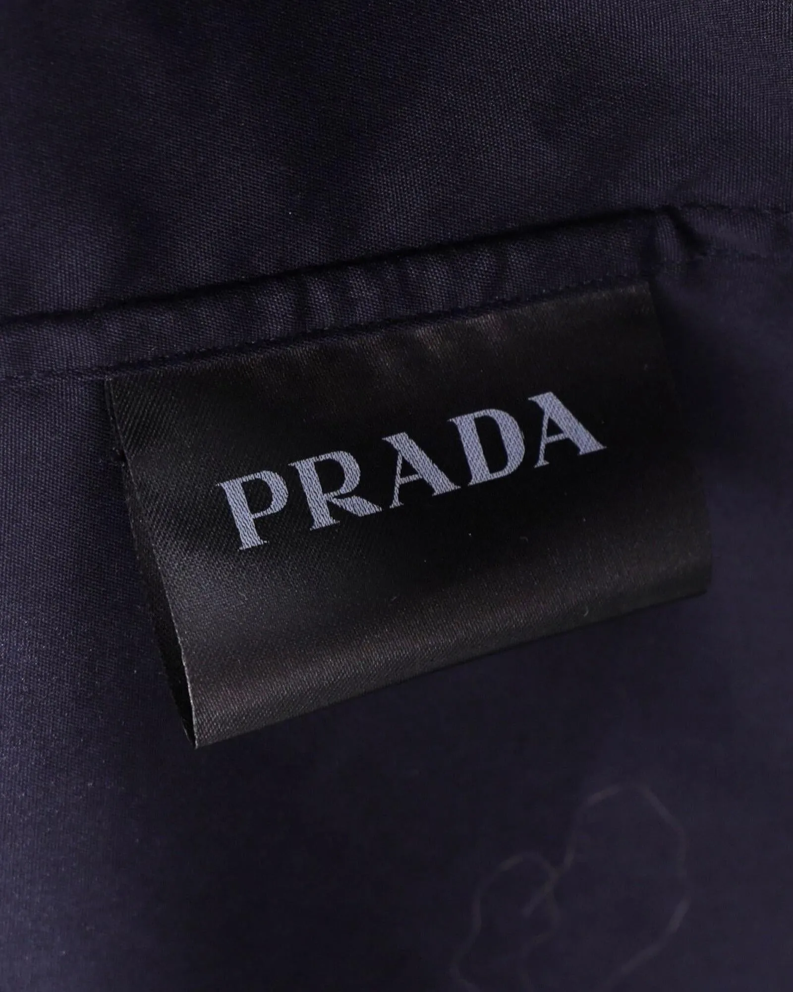 Classic Navy Blue Cotton Button-Up Shirt by Prada