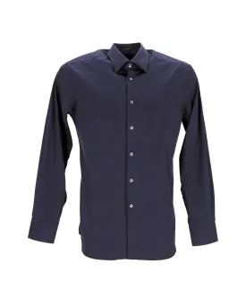 Classic Navy Blue Cotton Button-Up Shirt by Prada