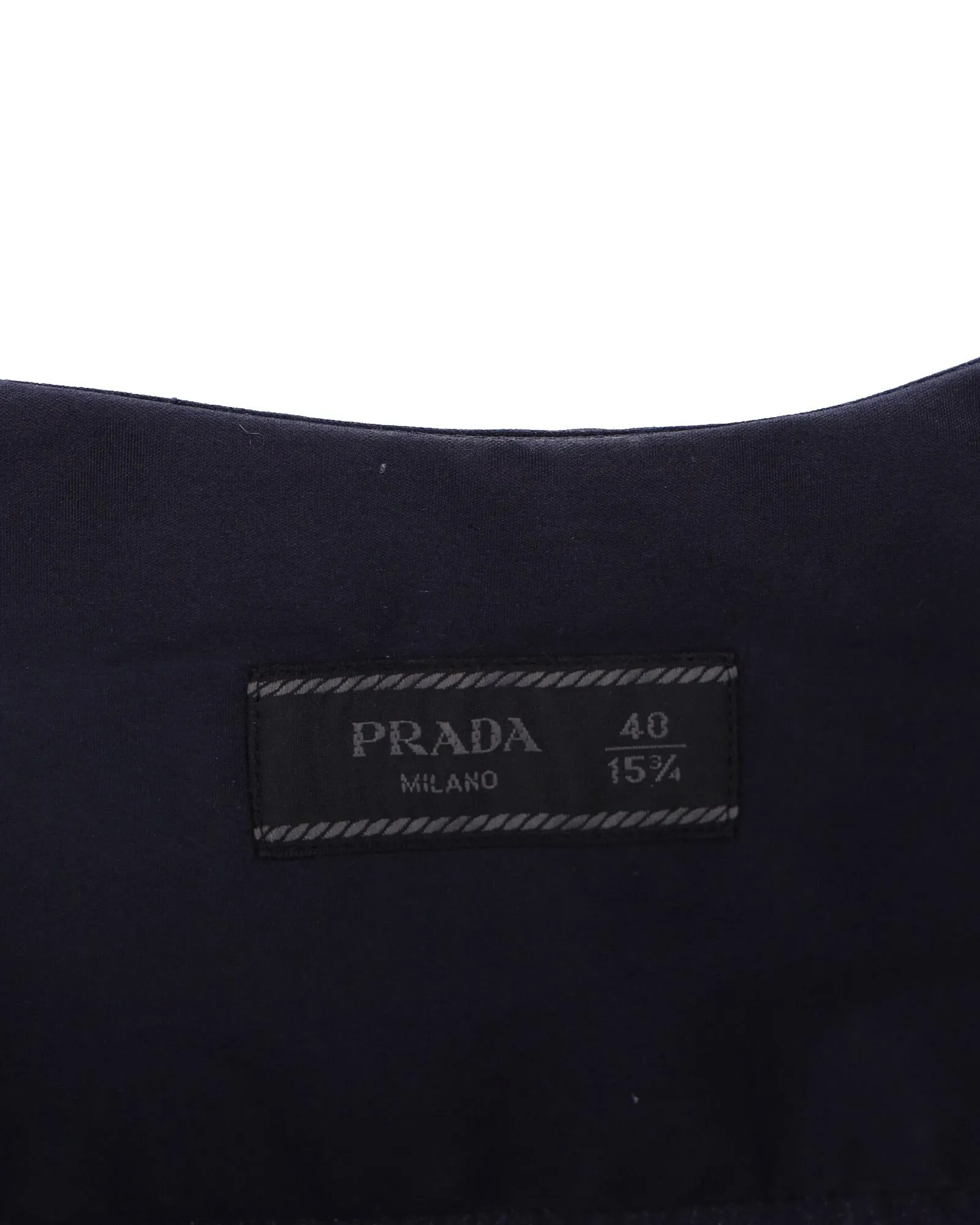 Classic Navy Blue Cotton Button-Up Shirt by Prada