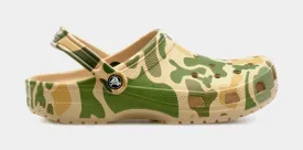 Classic Printed Camo Clog Mens Sandals (Beige/Green)