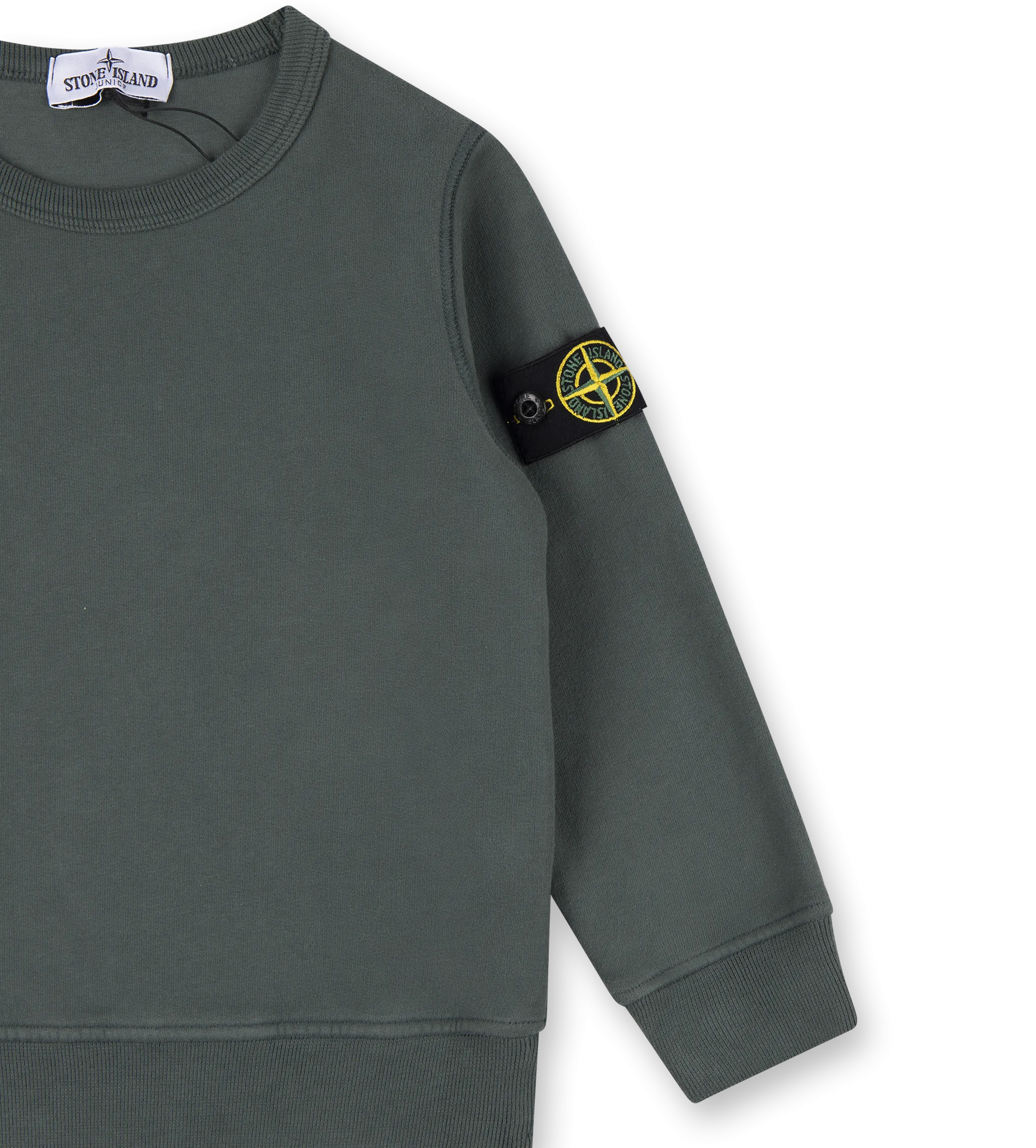 Compass-badge Cotton Sweatshirt Green