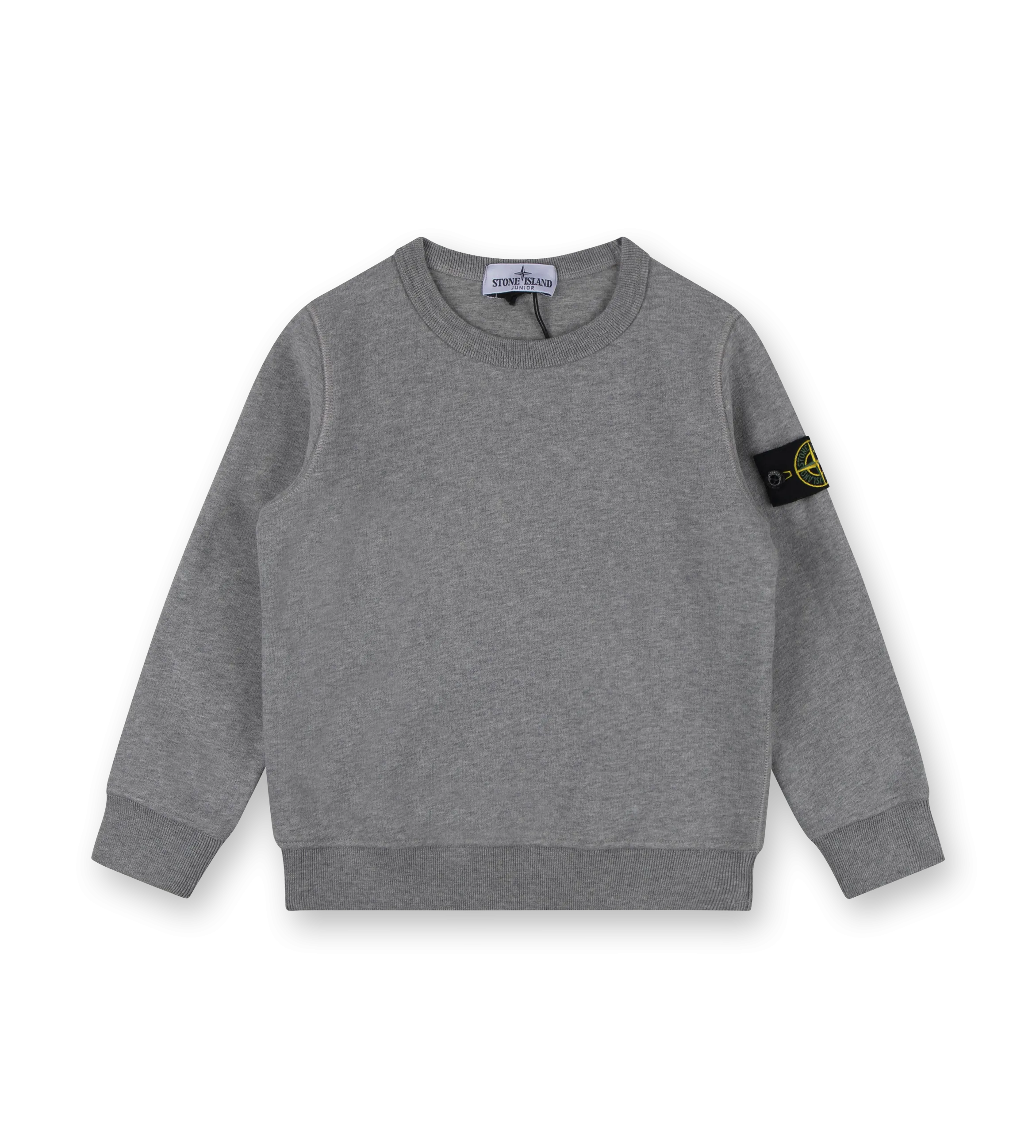 Compass-badge Cotton Sweatshirt Grey