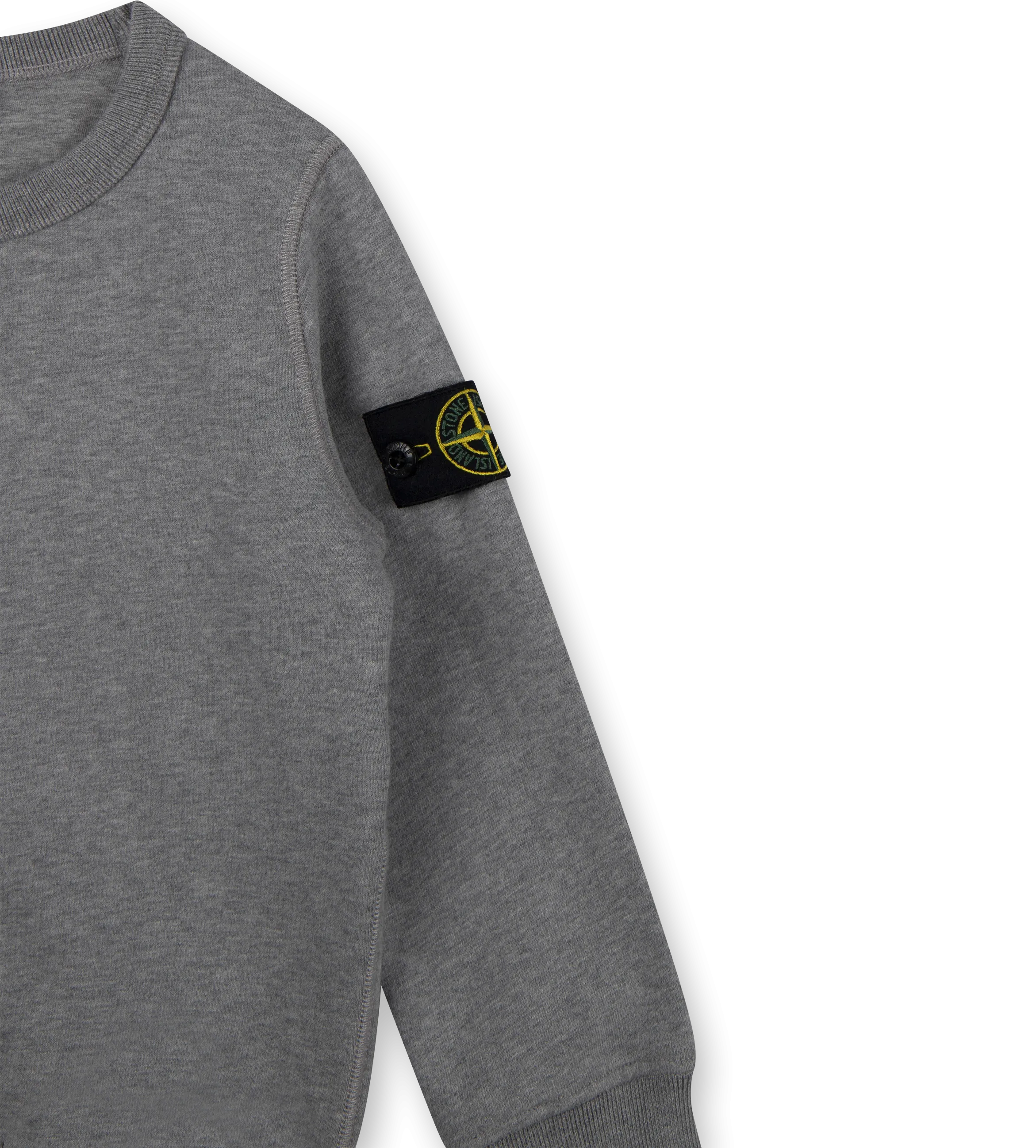 Compass-badge Cotton Sweatshirt Grey