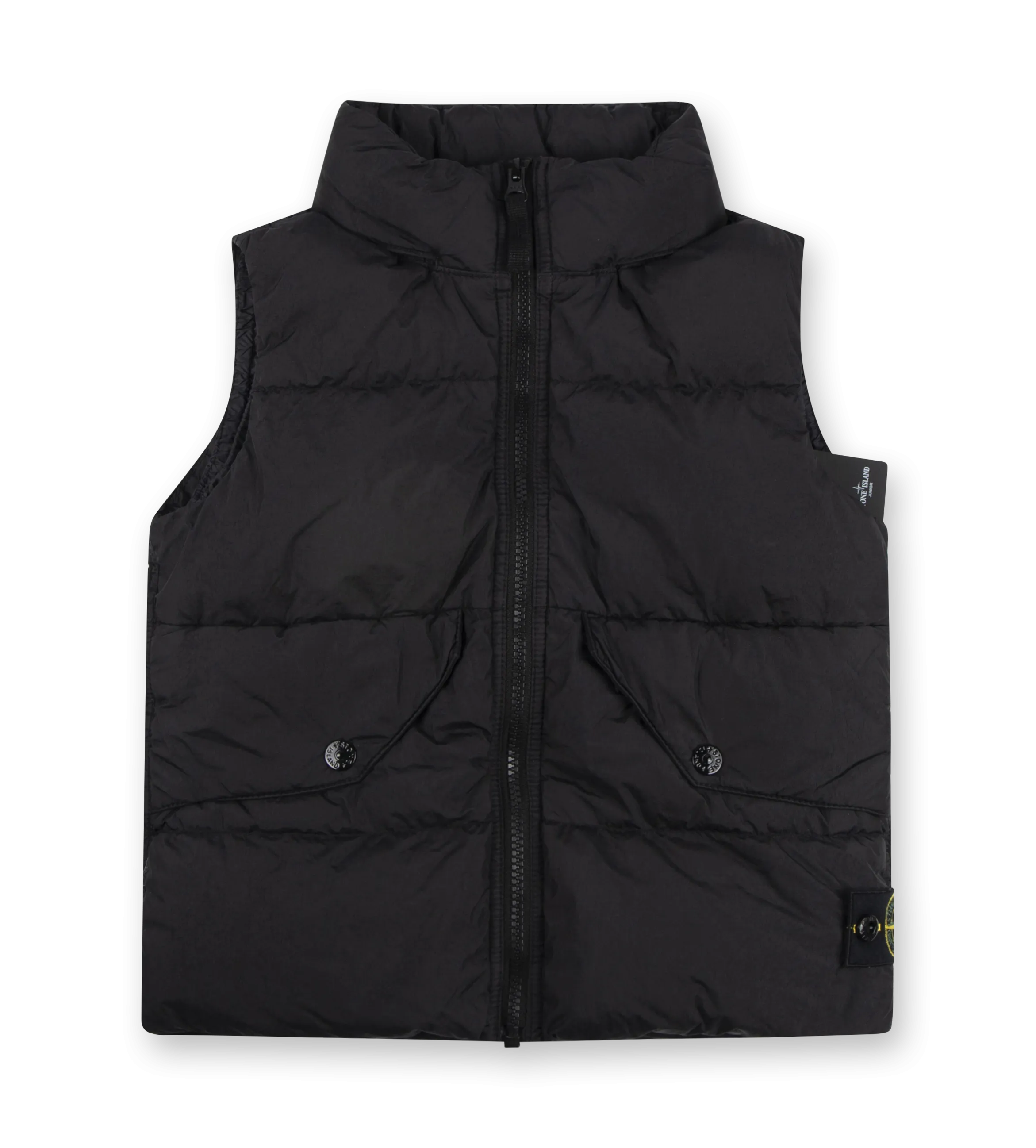 Compass-badge Padded Vest Black