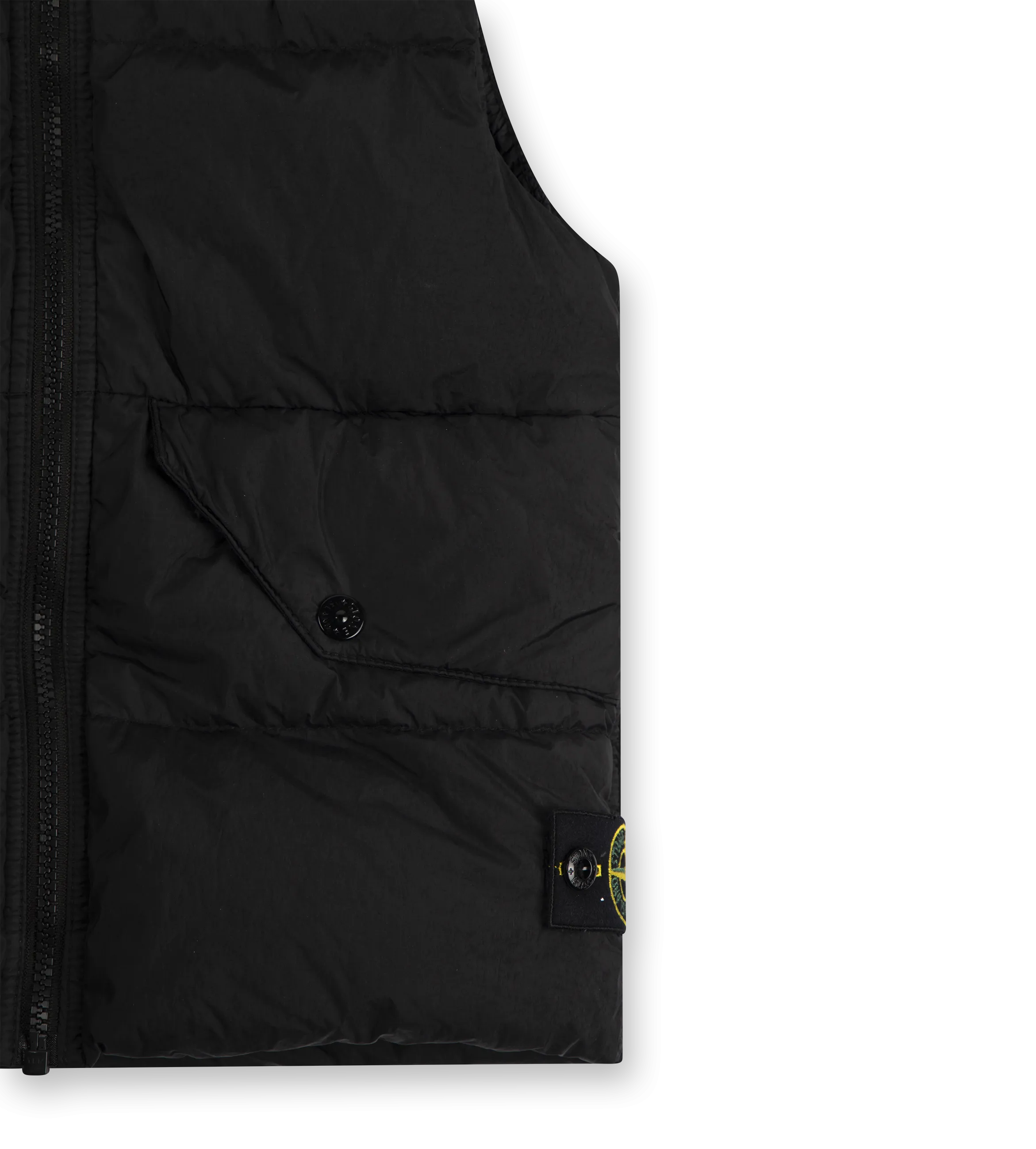 Compass-badge Padded Vest Black