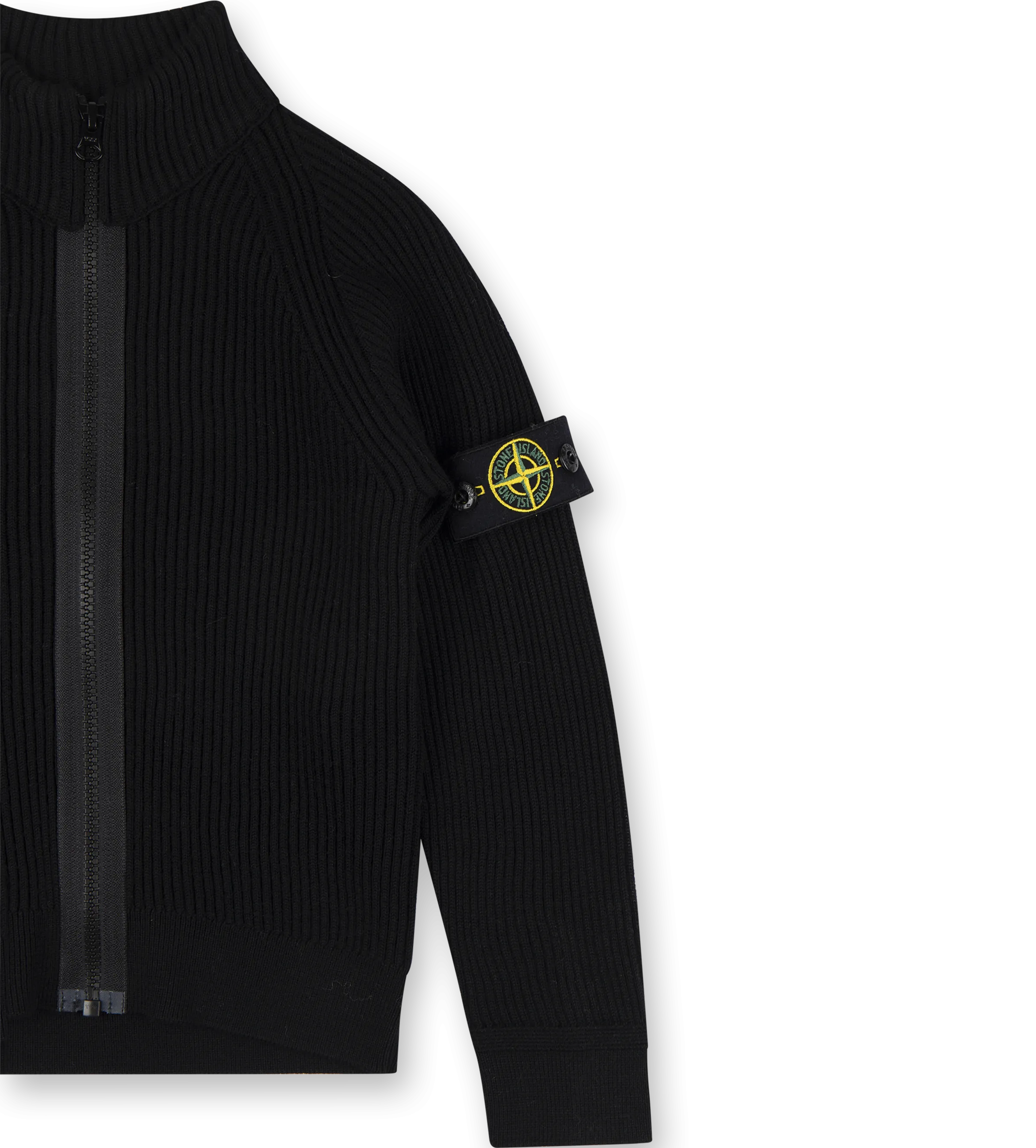 Compass-badge Raglan Cardigan Black