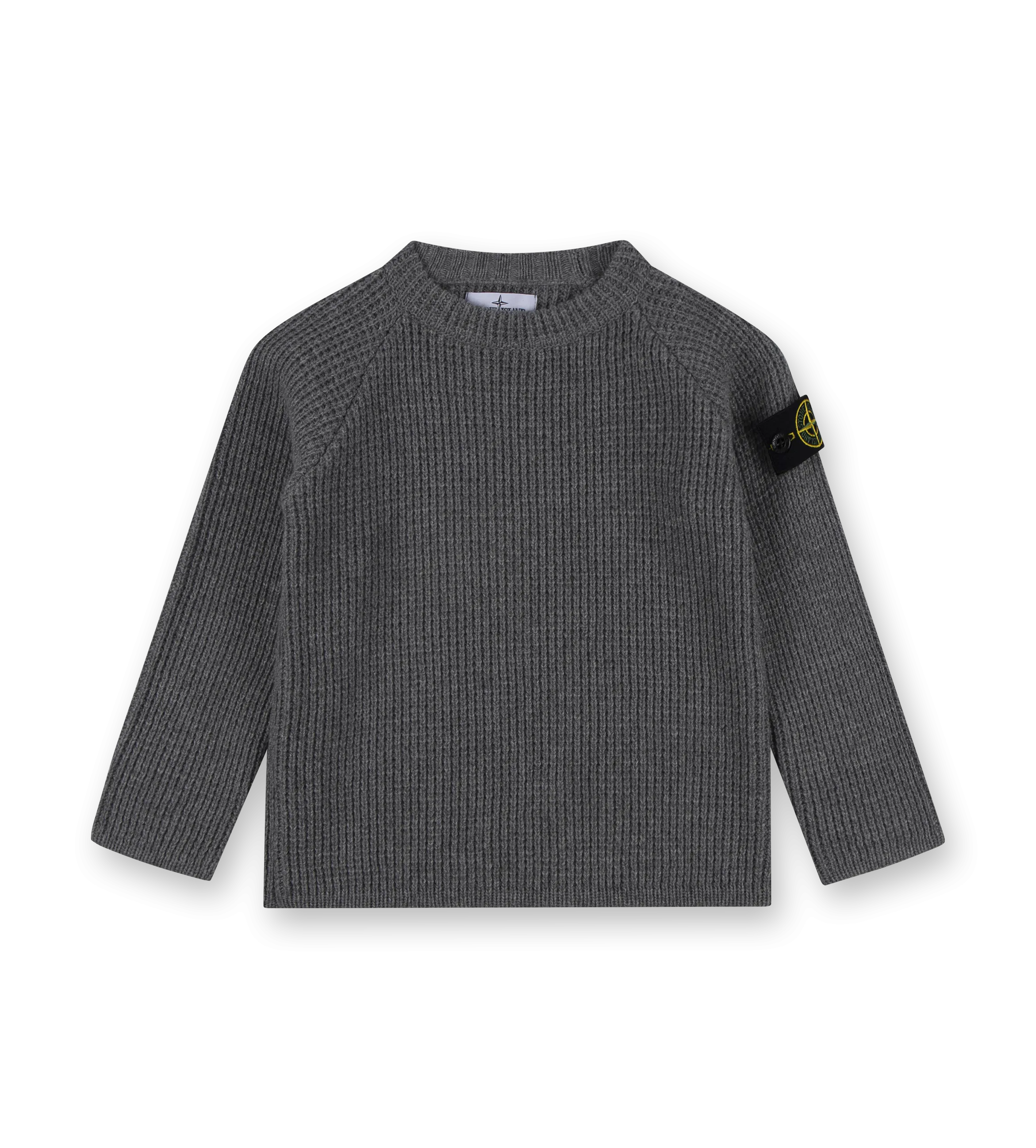 Compass-badge Raglan Sweatshirt Grey