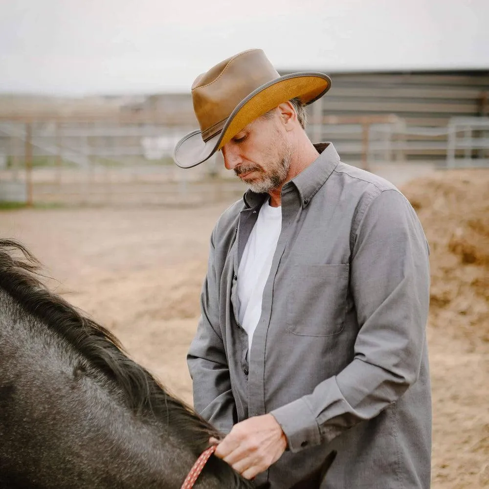 Cyclone | Mens Leather Cowboy Hat