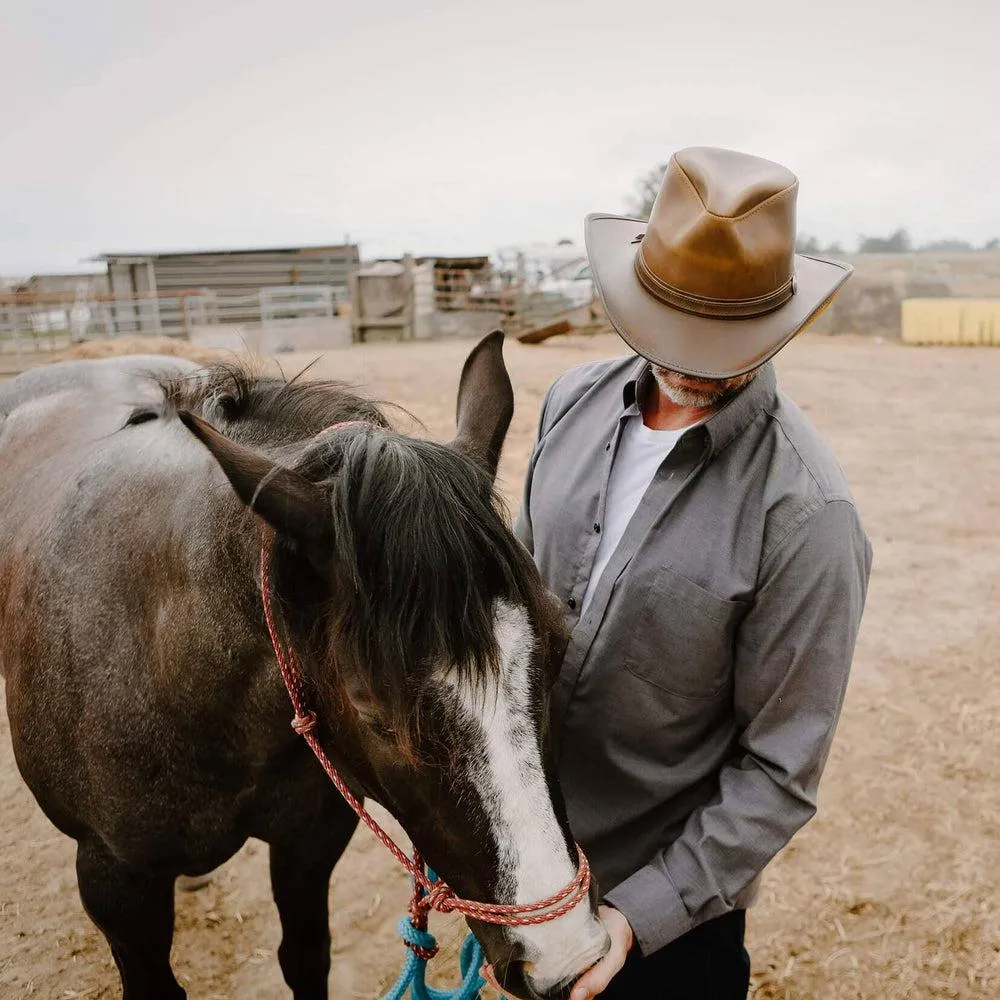 Cyclone | Mens Leather Cowboy Hat