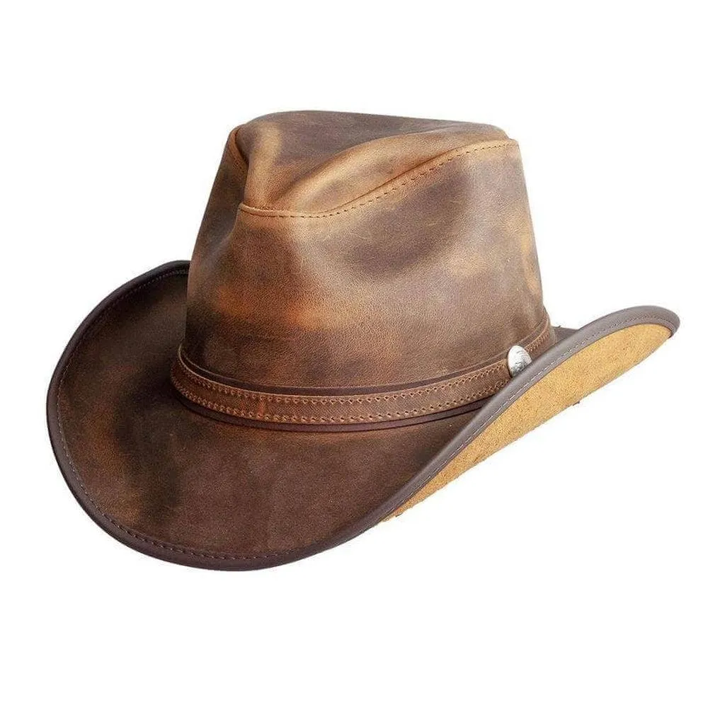 Cyclone | Mens Leather Cowboy Hat