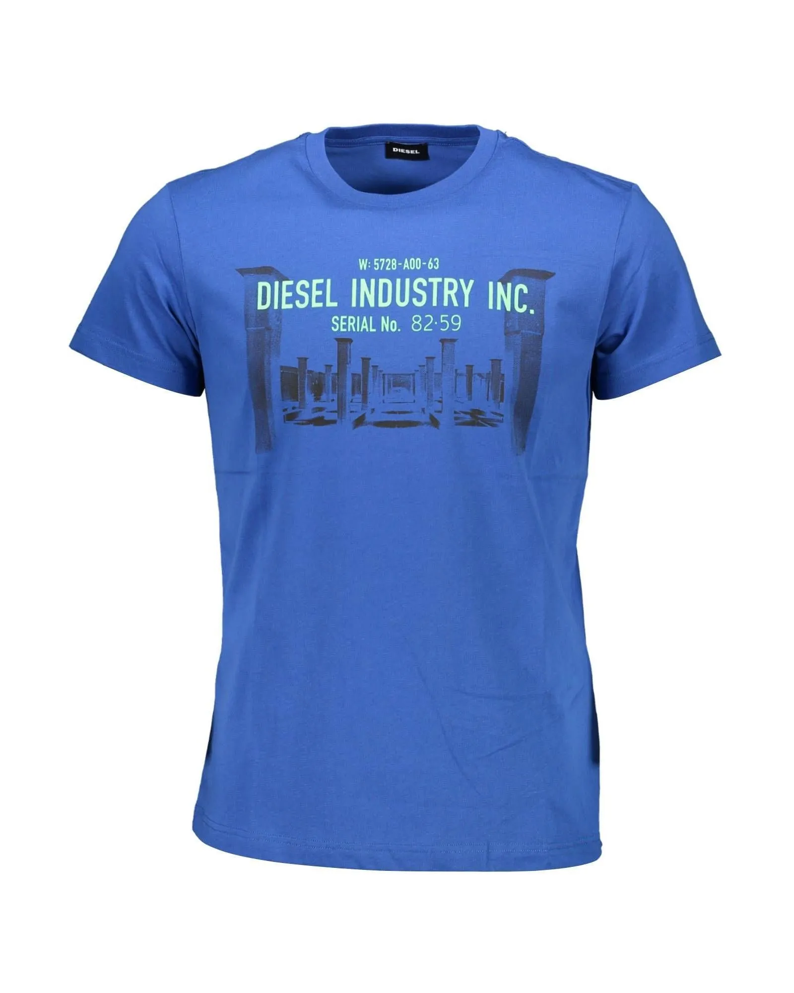 Diesel Industry Inc Men's Blue Short Sleeve Graphic T-Shirt