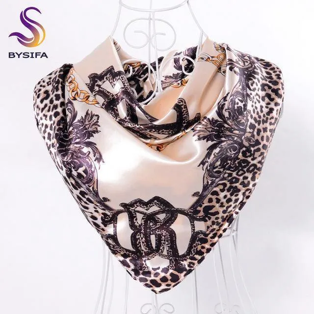 Elegent Women Large Square Silk Scarf Printed,90*90cm Fashion Spring And Autumn Grey And Purple Polyester Silk Scarf Shawl