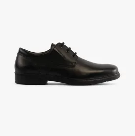 FEDERICO C Boys Leather School Shoes Black