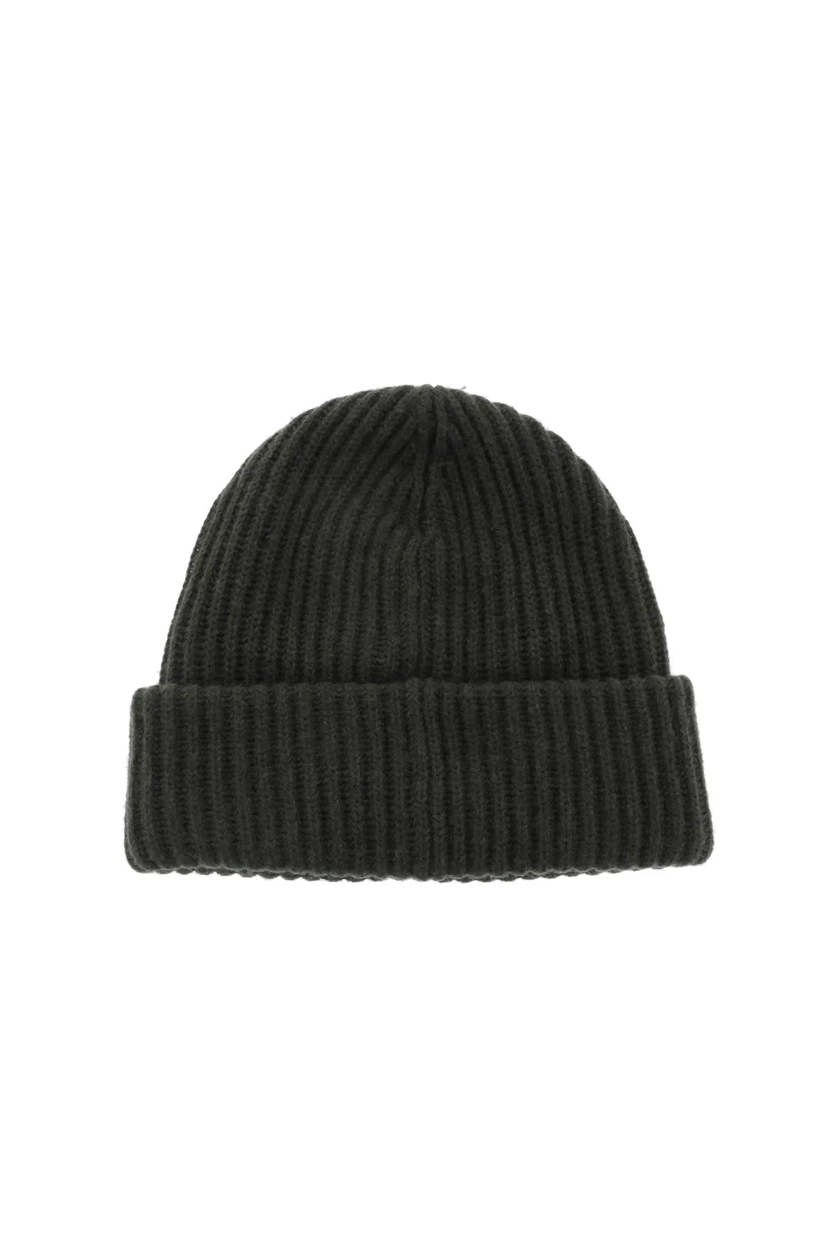 Ganni beanie hat with logo patch