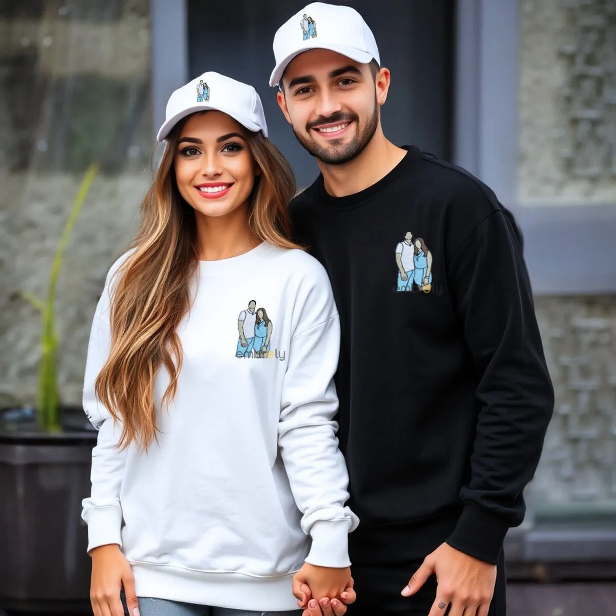 His & Hers Twin Pack: Embroidered Sweatshirt & Hat