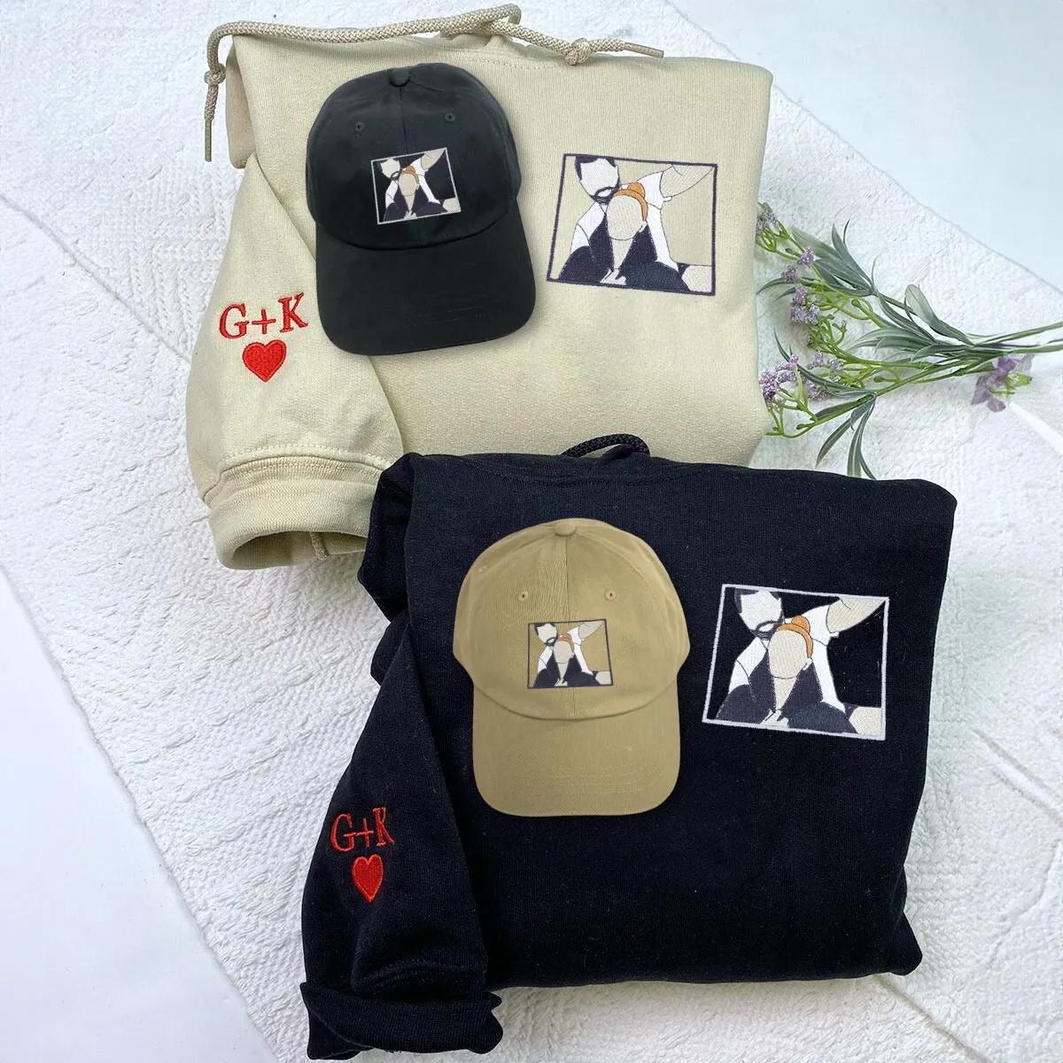 His & Hers Twin Pack: Embroidered Sweatshirt & Hat