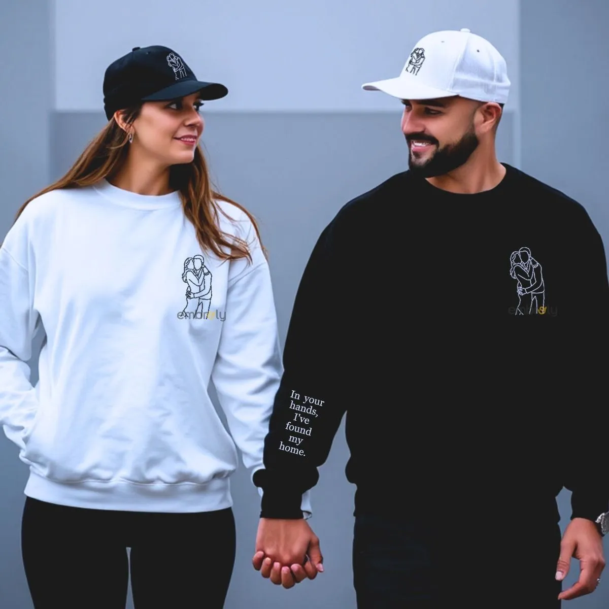 His & Hers Twin Pack: Embroidered Sweatshirt & Hat