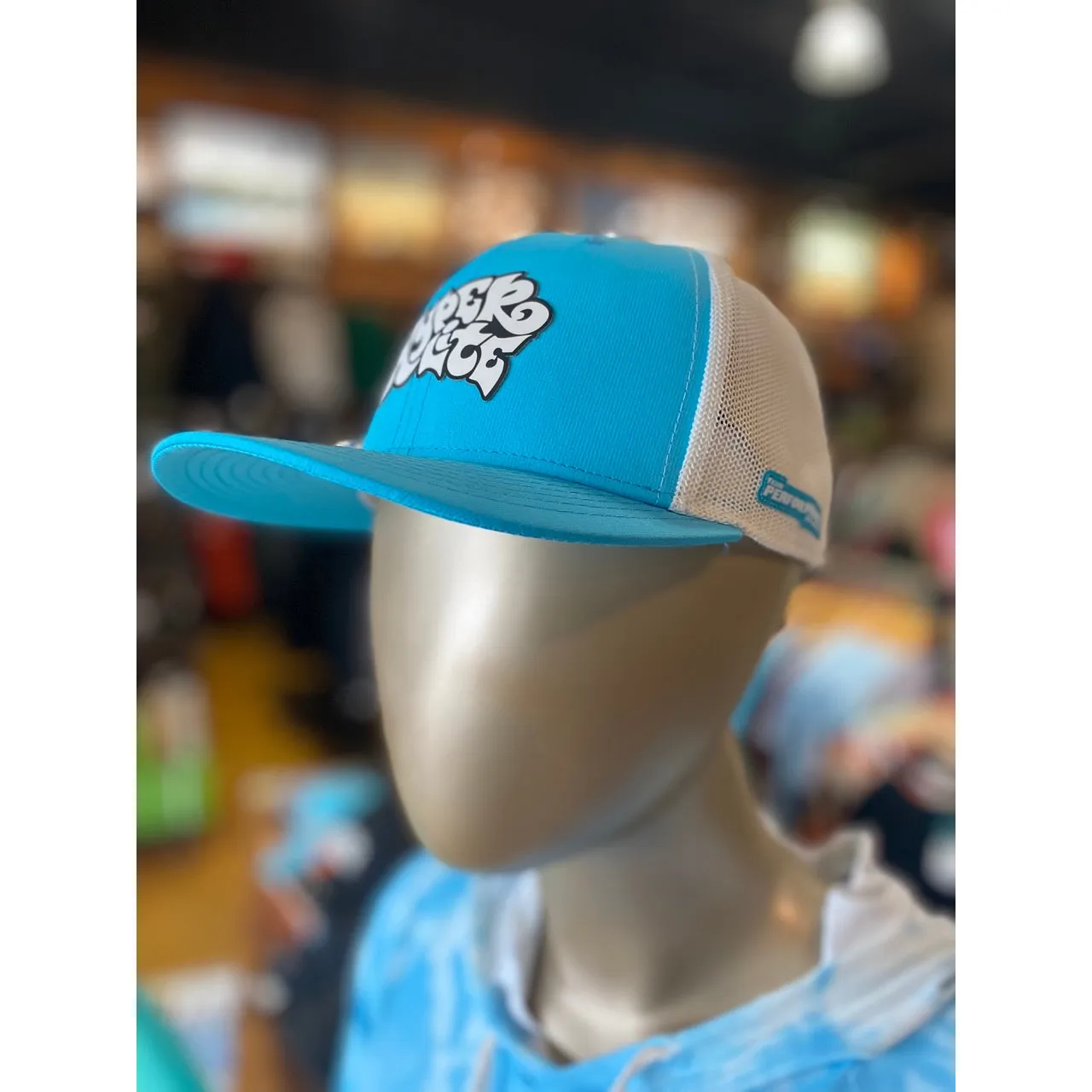 Hyperlite Graffiti Logo Snapback Hat Aqua / White