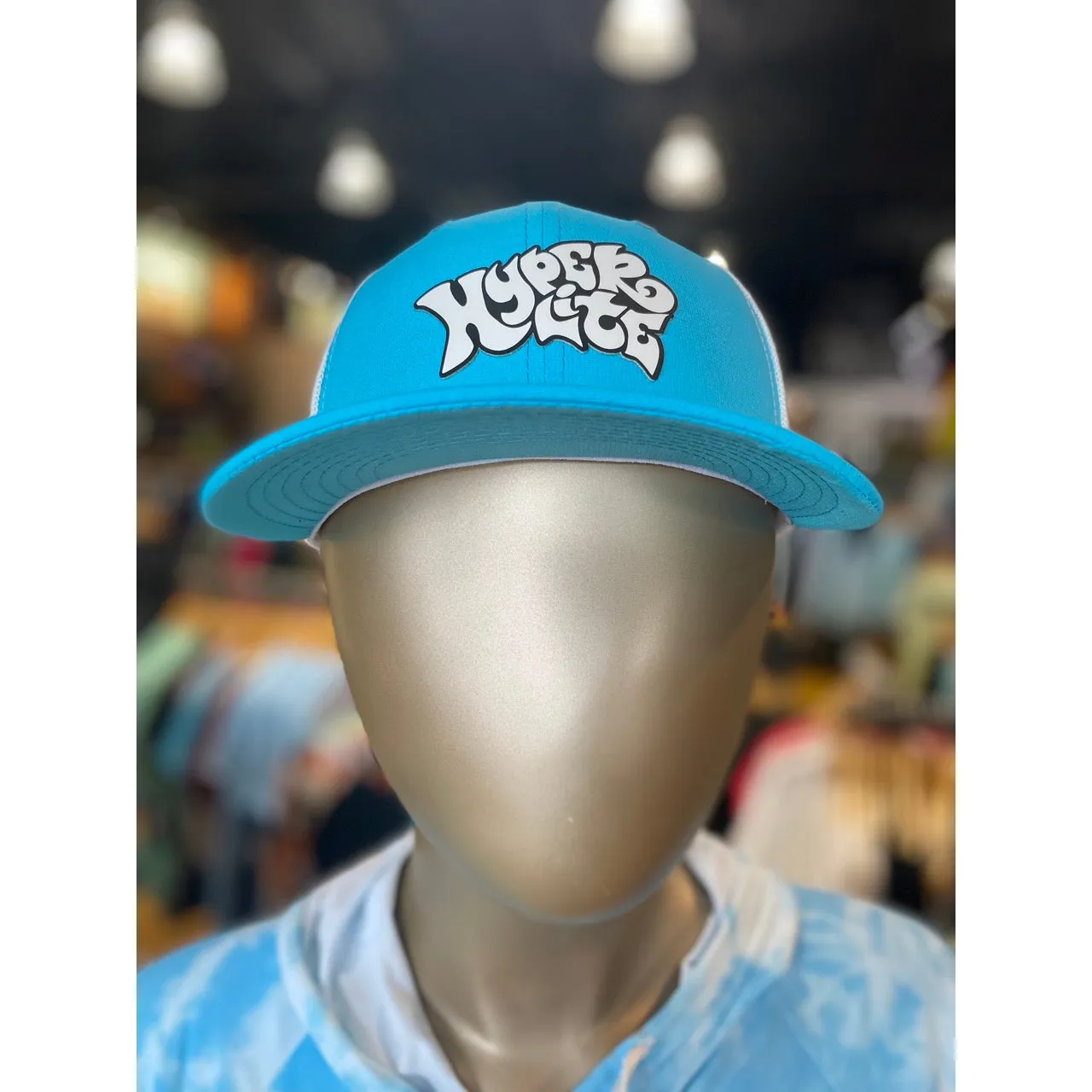 Hyperlite Graffiti Logo Snapback Hat Aqua / White