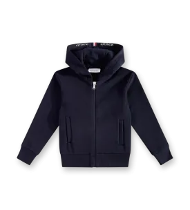 Logo Zip-up Hoodie Navy Blue