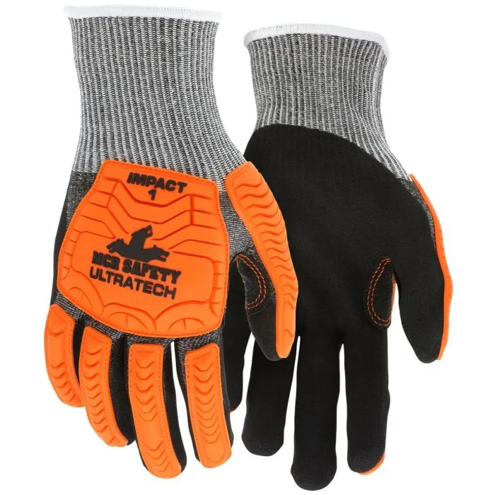 MCR Safety Ultratech UT1952 13 Gauge HyperMax Shell Mechanics Gloves, Gray, Box of 12 Pairs