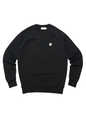 M_SWEATSHIRT FOX HEAD PATCH_BLACK