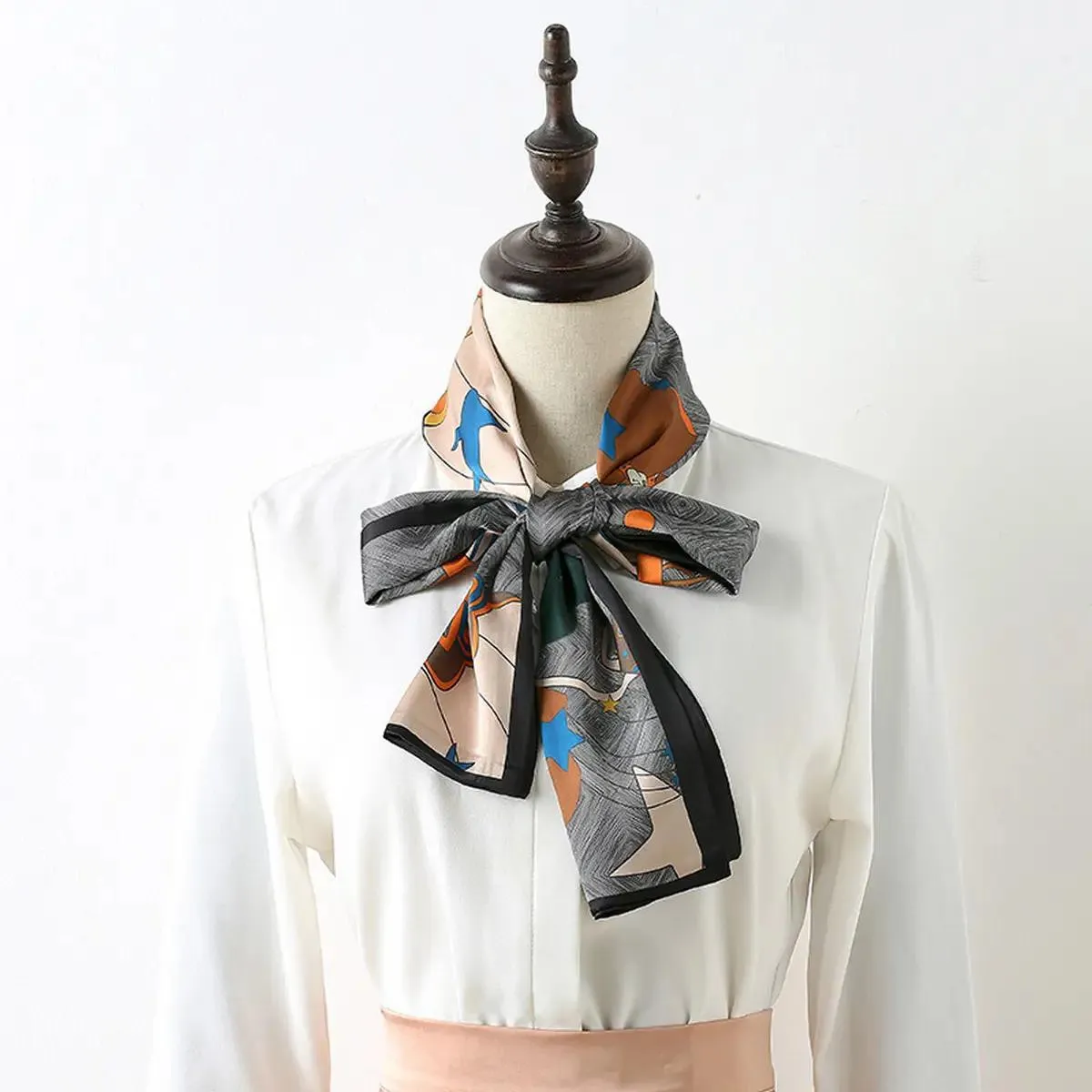 Narrow Satin Scarf