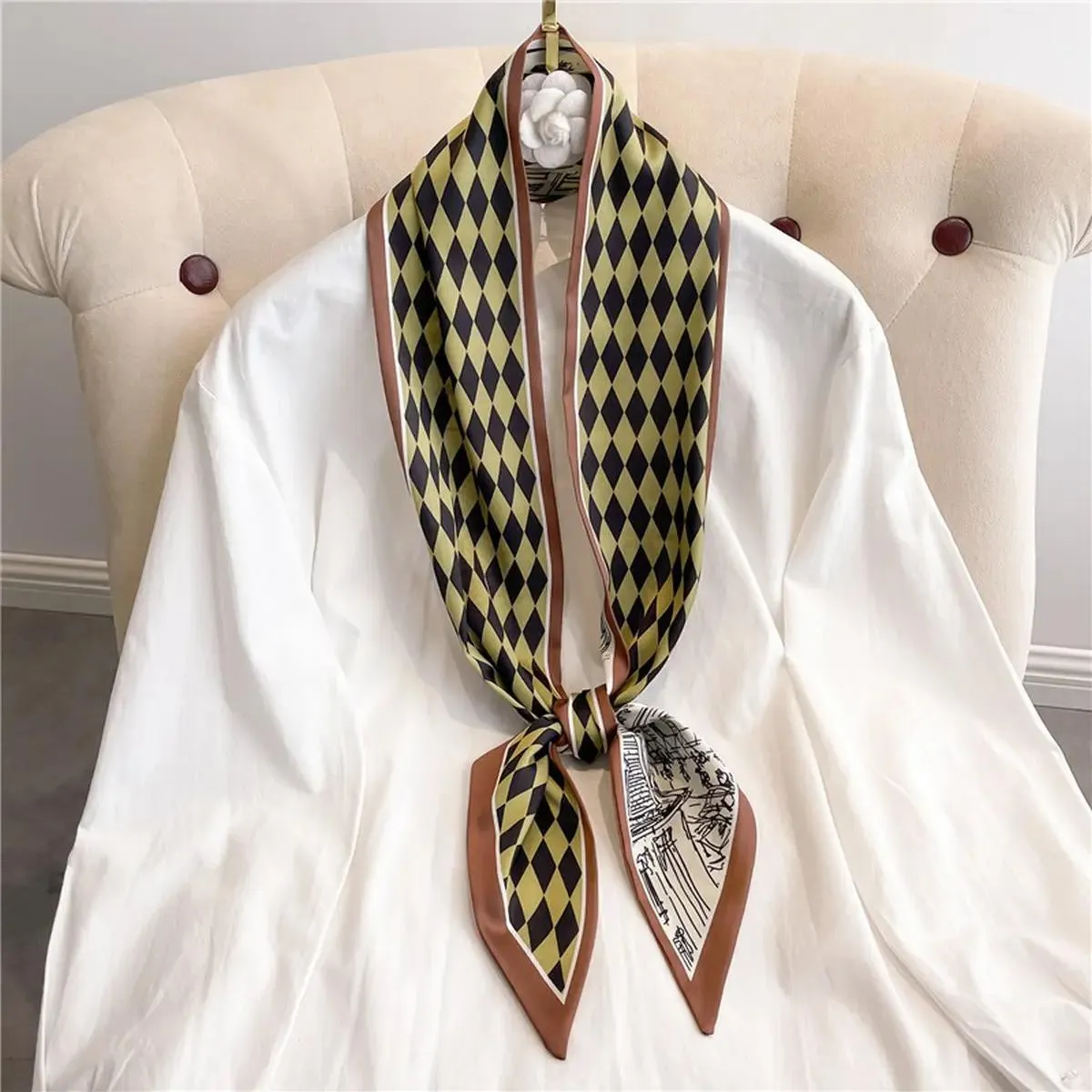 Narrow Satin Scarf