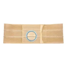 Nu-Hope Support Belt, Original Flat Panel, 2-1/4" Stoma, 6" Wide, Right, 1" From Bottom, Prolapse Strap, XL (41" to 47" Waist), Beige