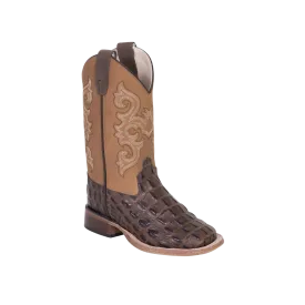 Old West Boots Kid's Square Toe Western Boots