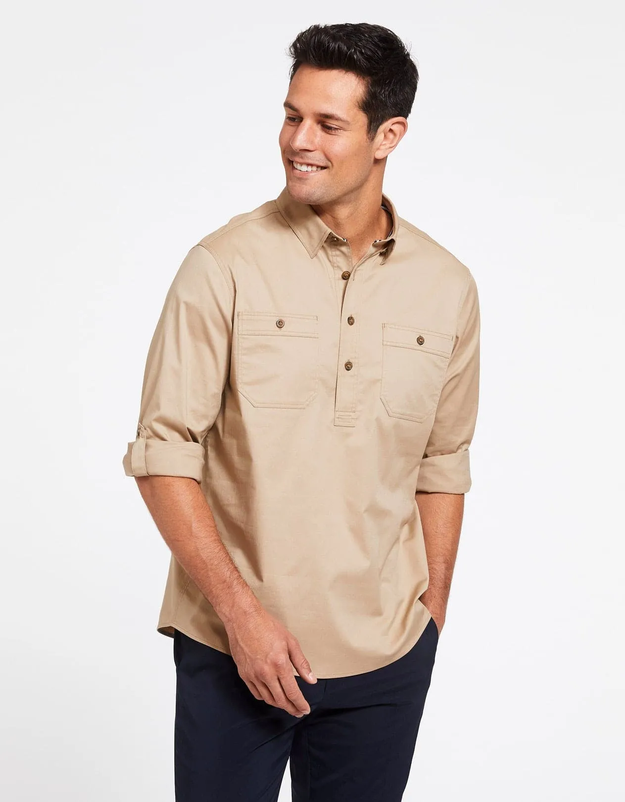 Outback Half Placket Shirt UPF 50  Technicool Collection