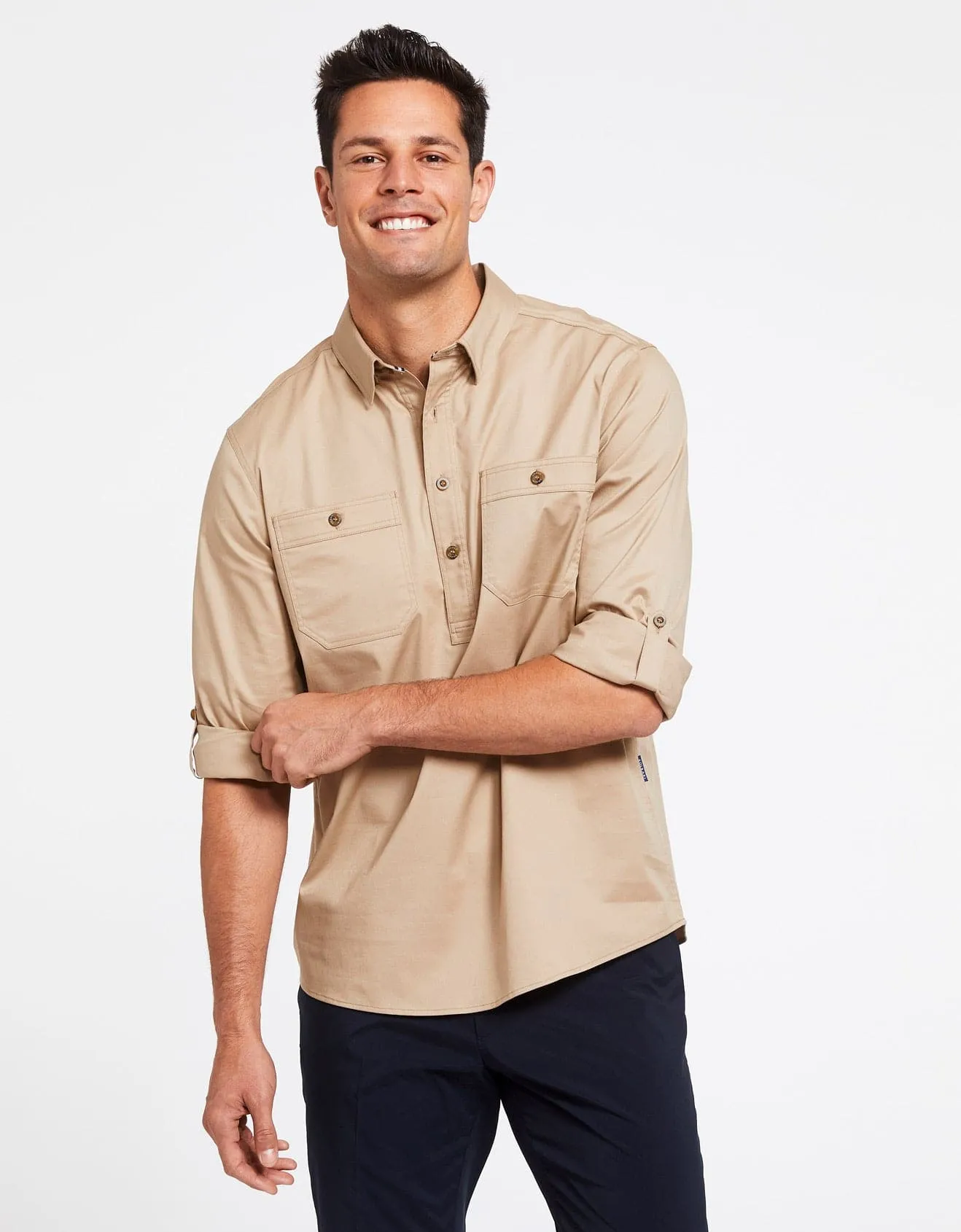 Outback Half Placket Shirt UPF 50  Technicool Collection