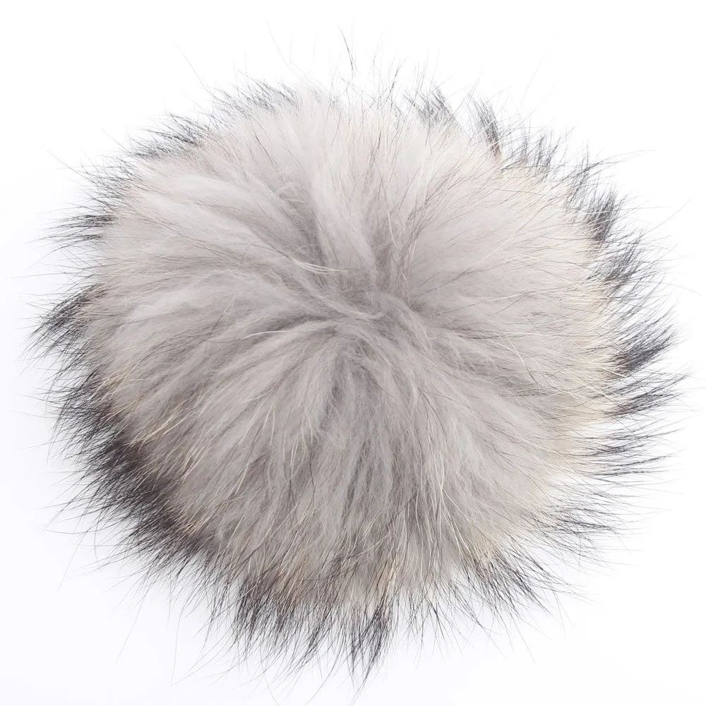 Pale Grey Fur Pom Pom