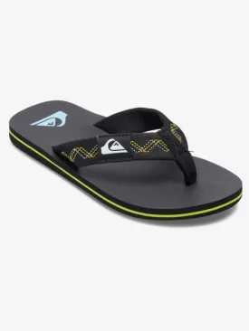 Quiksilver Molokai Stitchy Sandals Boys - Black/Black/Green